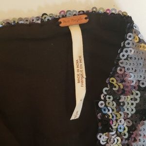 Free People Tops - Free people sequin crop bustier velvet strap small Free People Tops - Free people sequin crop bustier velvet strap small